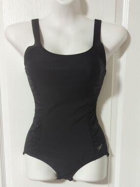 Speedo Black Tank One-Piece Swimsuit